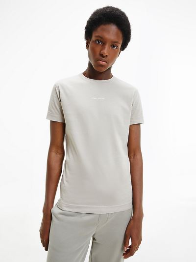 Calvin Klein Ruhák HU171653 | Calvin Klein CK The Basics Slim Organic Cotton Férfi Póló Szürke
